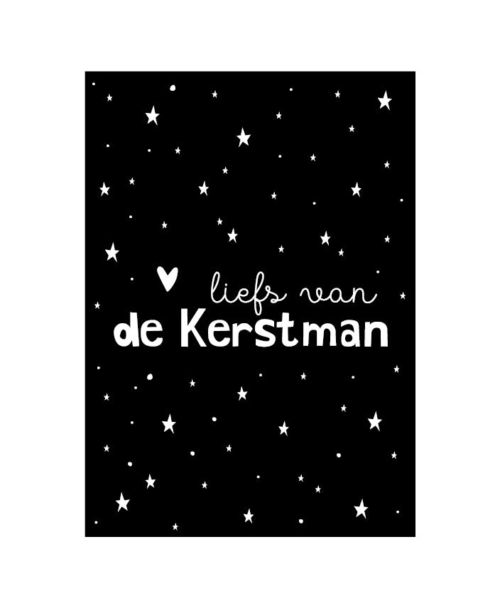 midi kaart Kerst, liefs van de Kerstman per stuk LEUKVERPAKT