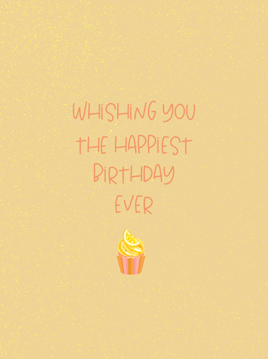 kaart A6 lentegeel, WISHING YOU THE HAPPIEST BIRTHDAY EVER per stuk
