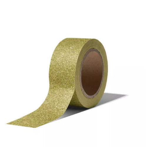 Washi Tape grün/gold, Glitzer – 1 Rolle à 10 Meter – LEUKVERPAKT